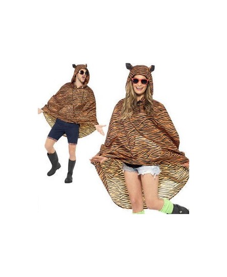 PONCHO TIGRE IMPERMEABLE PARA ADULTO