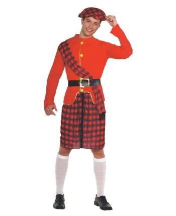 DISFRAZ DE ESCOCES CASACA ROJA