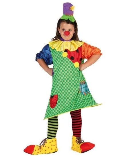 DISFRAZ DE PAYASA VESTIDO ARO PARA NIÑA