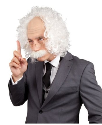 PELUCA EINSTEIN CON GAFAS Y BIGOTE
