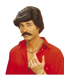 PELUCA CASANOVA NEGRA CON BIGOTE