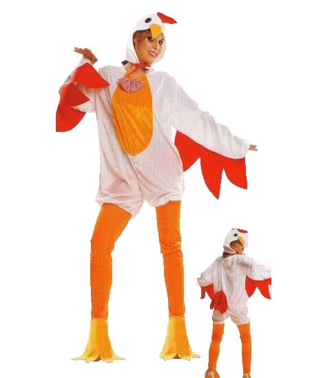 DISFRAZ DE GALLINA BLANCA PARA MUJER