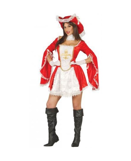 DISFRAZ DE MOSQUETERA ROJO PARA MUJER
