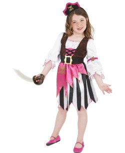 DISFRAZ DE PIRATESA ROSA PARA NIÑA