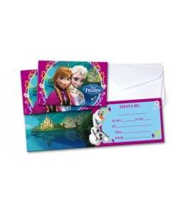 INVITACIONES FROZEN 6 UNIDADES