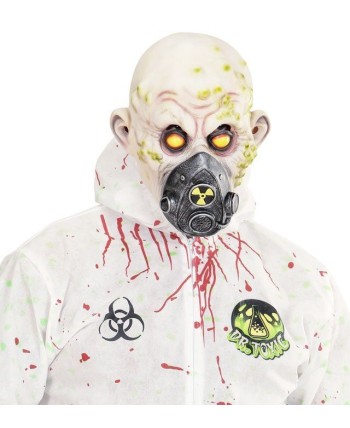CARETA ZOMBIE TOXICO CON MASCARA ANTIGAS