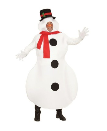DISFRAZ DE MUÑECO DE NIEVE BUFANDA ROJA