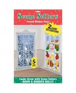DECORACION PARED VENTANA SANTA CLAUS