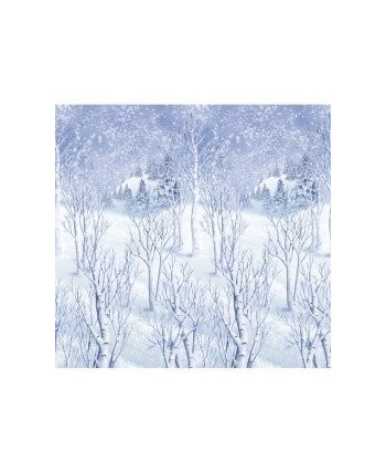 DECORACIÓN PARED BOSQUE NEVADO
