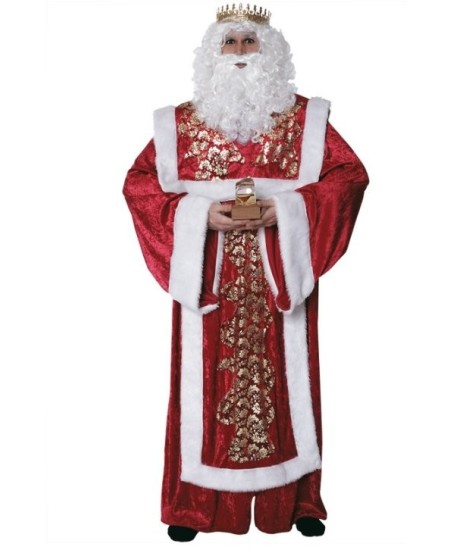 DISFRAZ DE REY MAGO MELCHOR BLANCO LUJO PARA HOMBRE