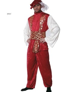 DISFRAZ DE PAJE REY MELCHOR BLANCO LUJO PARA HOMBRE