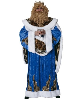 DISFRAZ DE REY MAGO GASPAR  RUBIO LUJO PARA HOMBRE