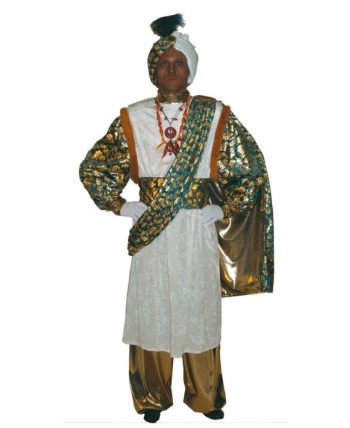 DISFRAZ DE REY MAGO BALTASAR NEGRO LUJO