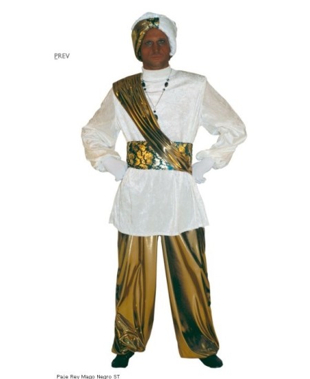 DISFRAZ DE PAJE REY BALTASAR NEGRO LUJO PARA HOMBRE