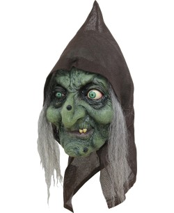 CARETA DELUXE BRUJA VERDE CON CAPUCHA