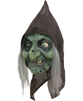 CARETA DELUXE BRUJA VERDE CON CAPUCHA