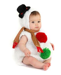 DISFRAZ DE MUÑECO DE NIEVE PARA BEBE