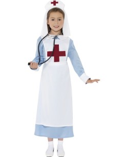 DISFRAZ DE ENFERMERA VESTIDO LARGO PARA NIÑA