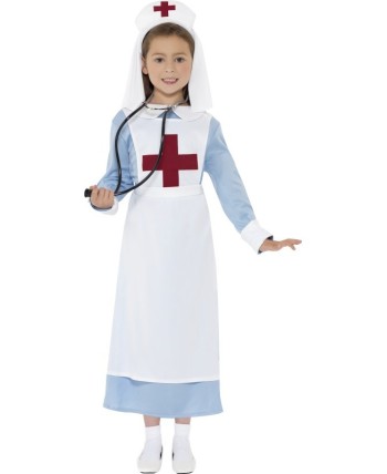 DISFRAZ DE ENFERMERA VESTIDO LARGO PARA NIÑA
