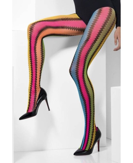 PANTY COLORES NEON RAYAS ZIG ZAG