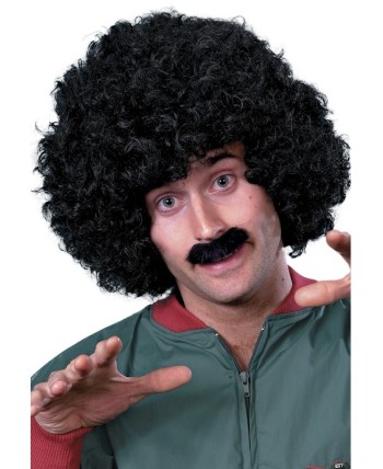 PELUCA AFRO PEQUEÑA CON BIGOTE