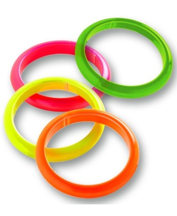 PULSERAS FLUOR COLORES 4 UNIDADES