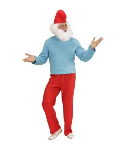 DISFRAZ DE PAPA ENANITO AZUL PARA HOMBRE