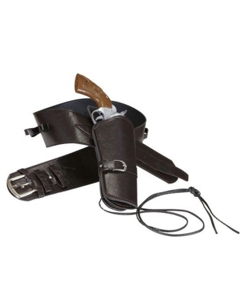 CARTUCHERA LUJO UNA PISTOLA MARRON