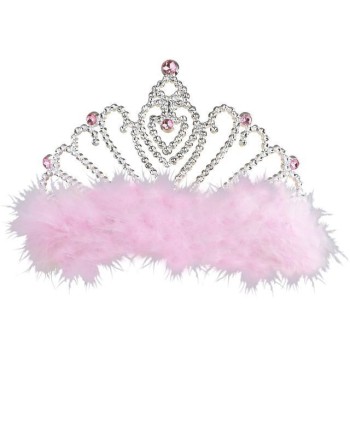TIARA CON MARABU ROSA