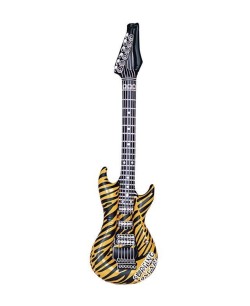 GUITARRA ROCK CEBRA NARANJA HINCHABLE