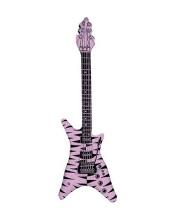 GUITARRA ROCK CEBRA ROSA HINCHABLE