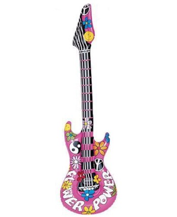GUITARRA HIPPIE HINCHABLE FLOWER POWER