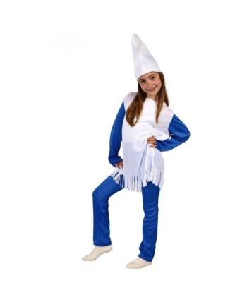 DISFRAZ DE DUENDE AZUL VESTIDO PARA NIÑA