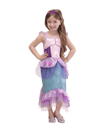 DISFRAZ DE SIRENA ROSA PARA NIÑA