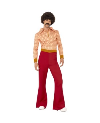 DISFRAZ DE AÑOS 70 CHICK PANTALON ROJO 