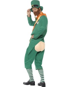 DISFRAZ DE DUENDE VERDE SAN PATRICIO CHALECO TREBOLES PARA HOMBRE 2