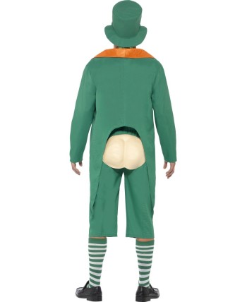 DISFRAZ DE DUENDE VERDE SAN PATRICIO CHALECO TREBOLES PARA HOMBRE