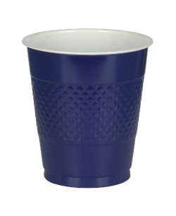 VASO AZUL MARINO PLASTICO 10 UNIDADES