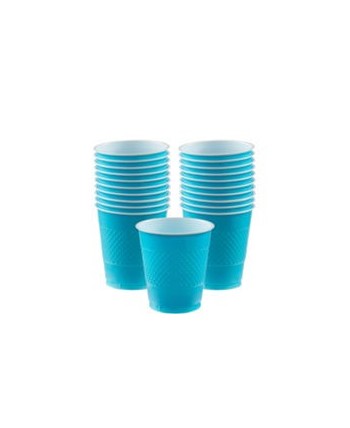 VASO AZUL CARIBE PLASTICO 10 UNIDADES
