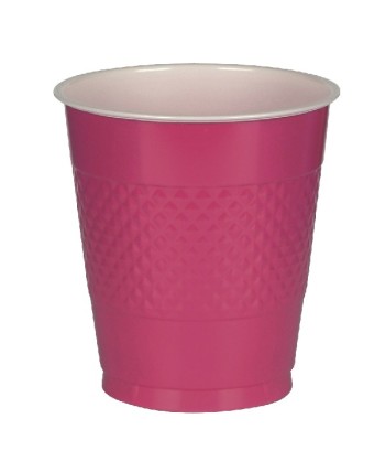 VASO ROSA FUCSIA PLASTICO 10 UNIDADES
