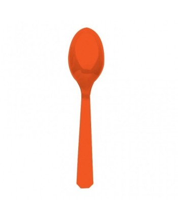CUCHARILLAS NARANJA PLASTICO 10 UNIDADES