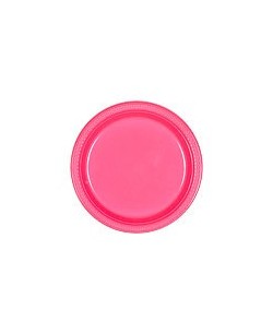 PLATO FUCSIA PEQUEÑO DE PLASTICO 10 UNIDADES