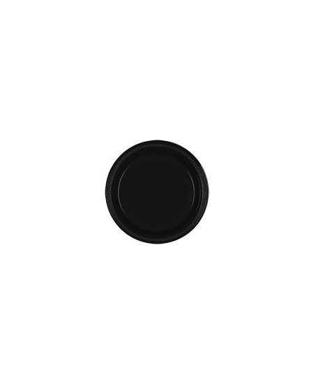PLATO NEGRO DE PLASTICO 10 UNIDADES