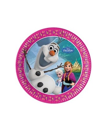PLATOS FROZEN OLAF 20 CMS. 8 UNIDADES