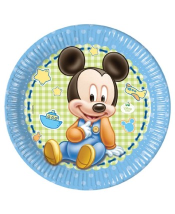 PLATOS BABY MICKEY 23 CMS. 8 UNIDADES