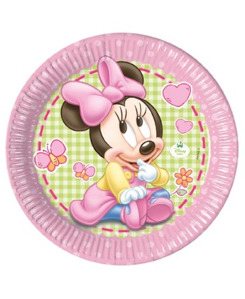 PLATOS BABY MINNIE 23 CMS. 8 UNIDADES
