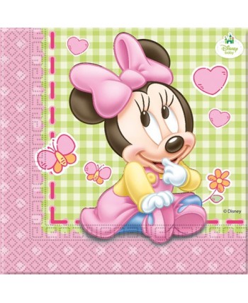 SERVILLETAS BABY MINNIE 20 UNIDADES