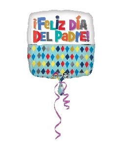 GLOBO DE HELIO FELIZ DIA DEL PADRE CUADRADO