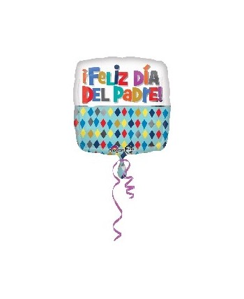 GLOBO DE HELIO FELIZ DIA DEL PADRE CUADRADO