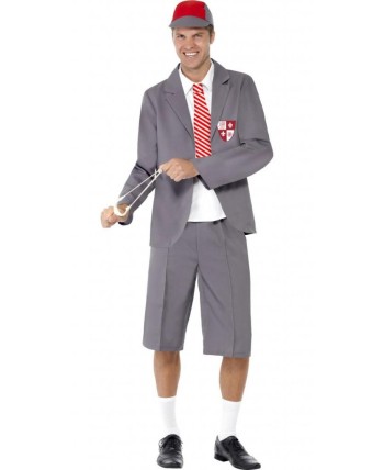 DISFRAZ DE COLEGIAL TRAVIESO GRIS PARA HOMBRE